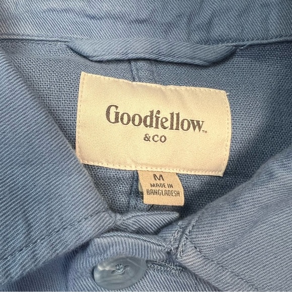 Men's Tailored Work Shacket - Goodfellow & Com Blue M - Picture 7 of 9